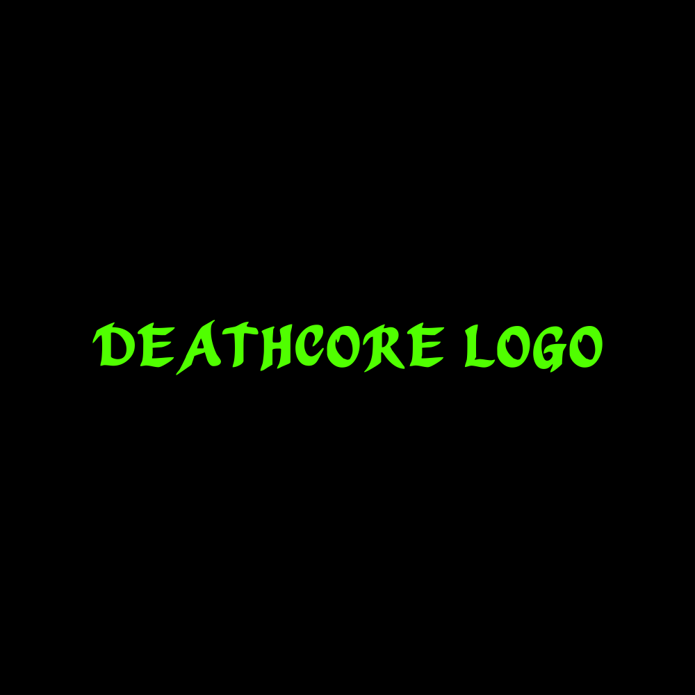 Gothic font deathcore logo design idea.