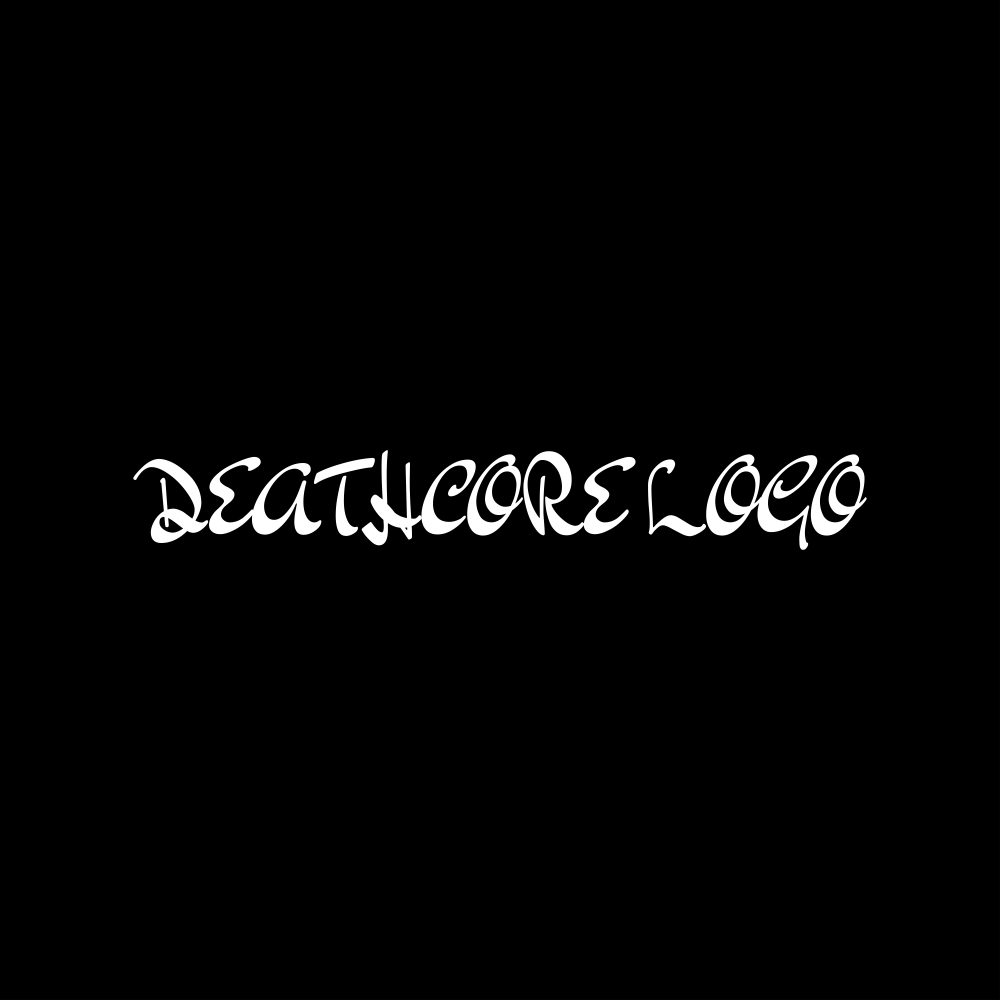 Fancy script deathcore logo design.