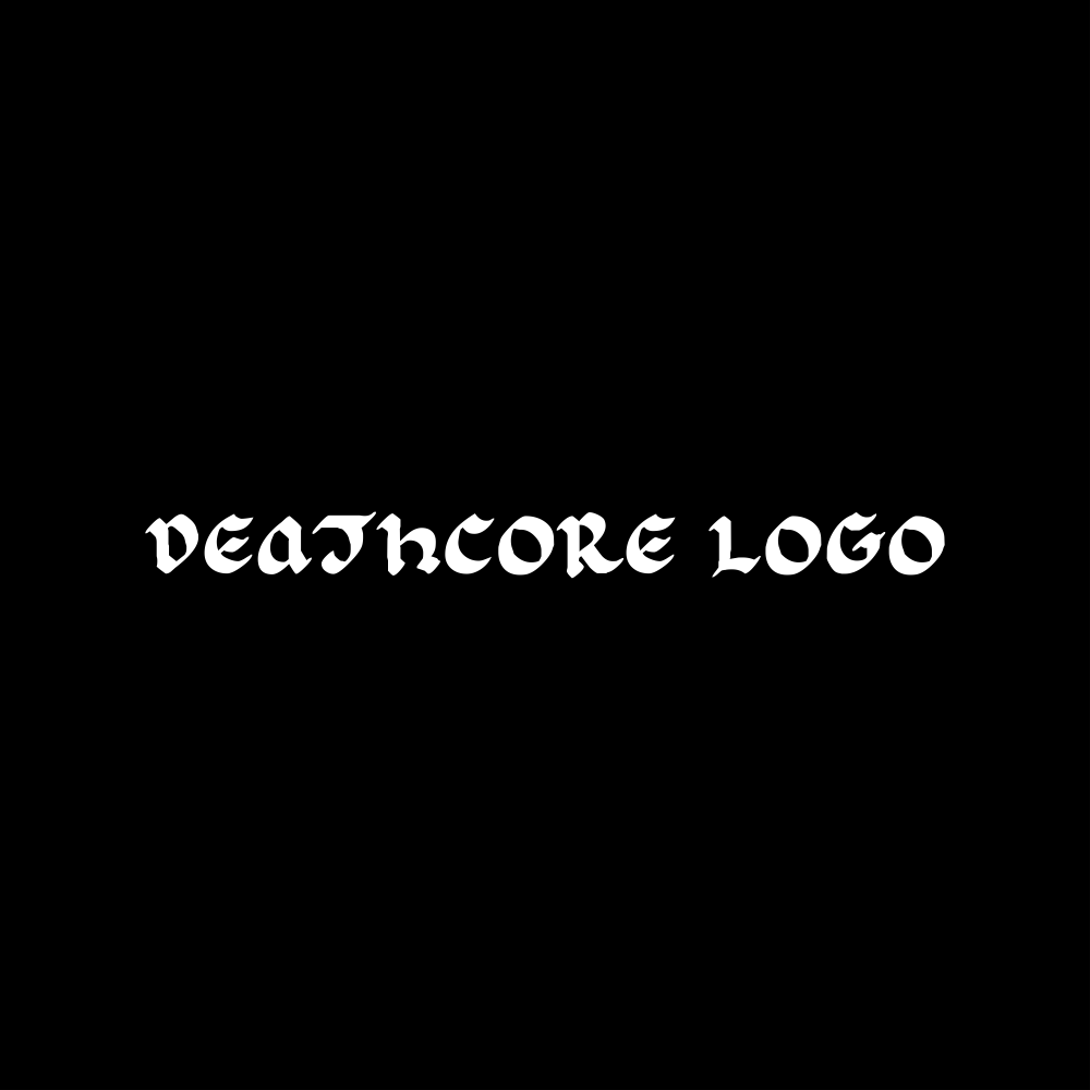 Simple deathcore text logo design idea.