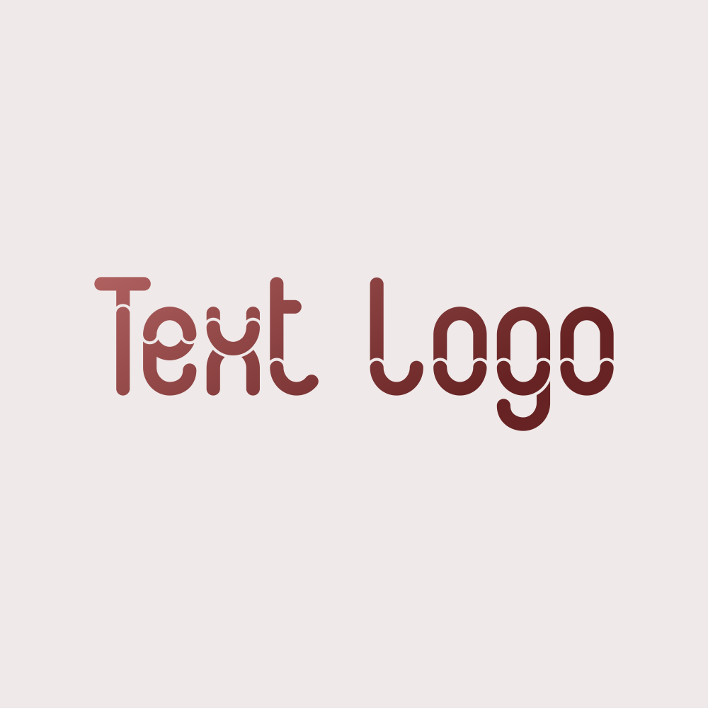 Dark red segmented text logo icon design.