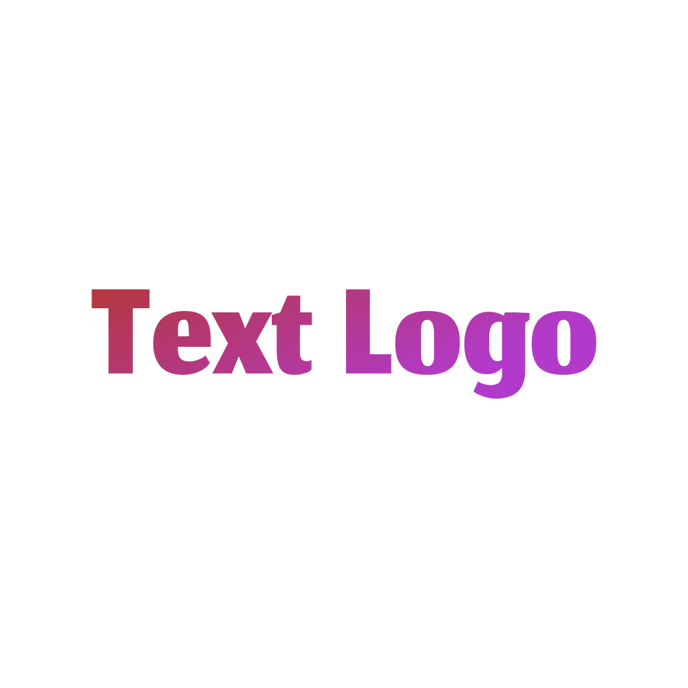 Pink purple block text logo design idea.