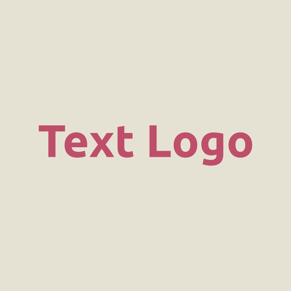 Pink wordmark text logo design idea.