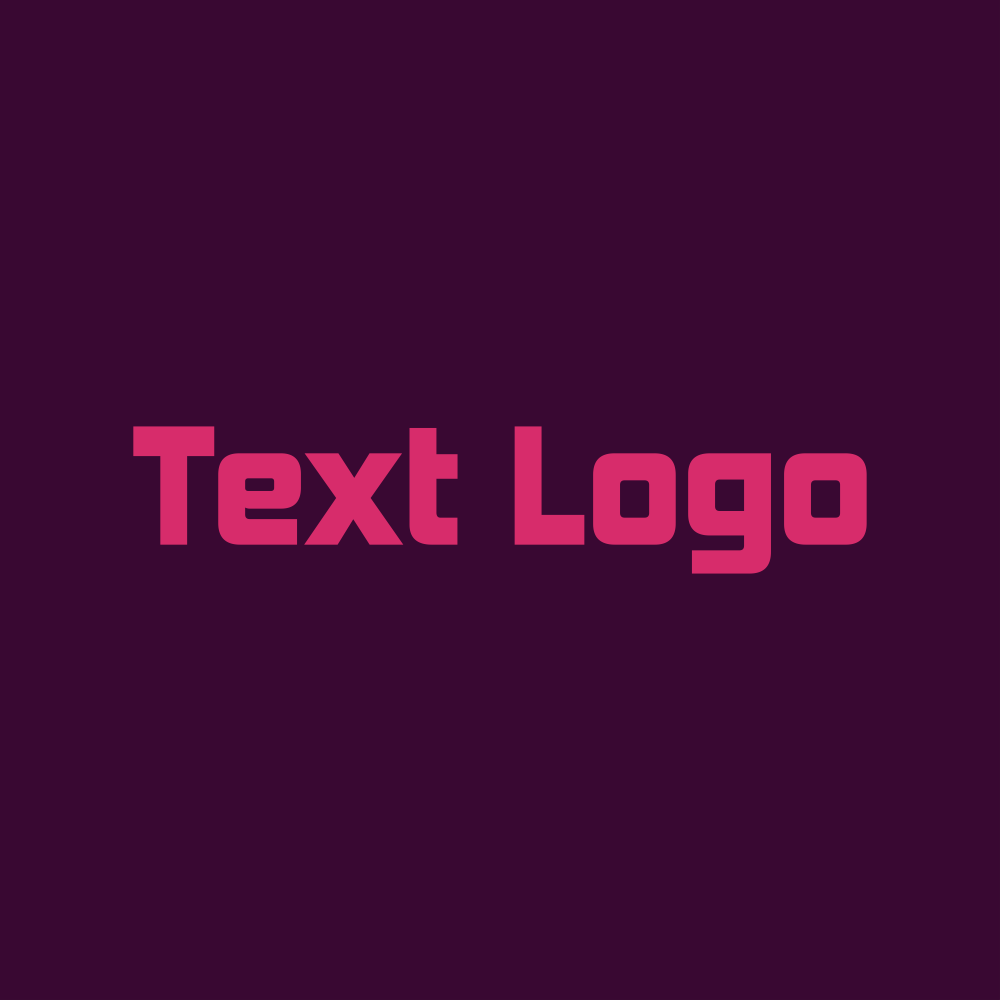 Thick font pink text logo creator.