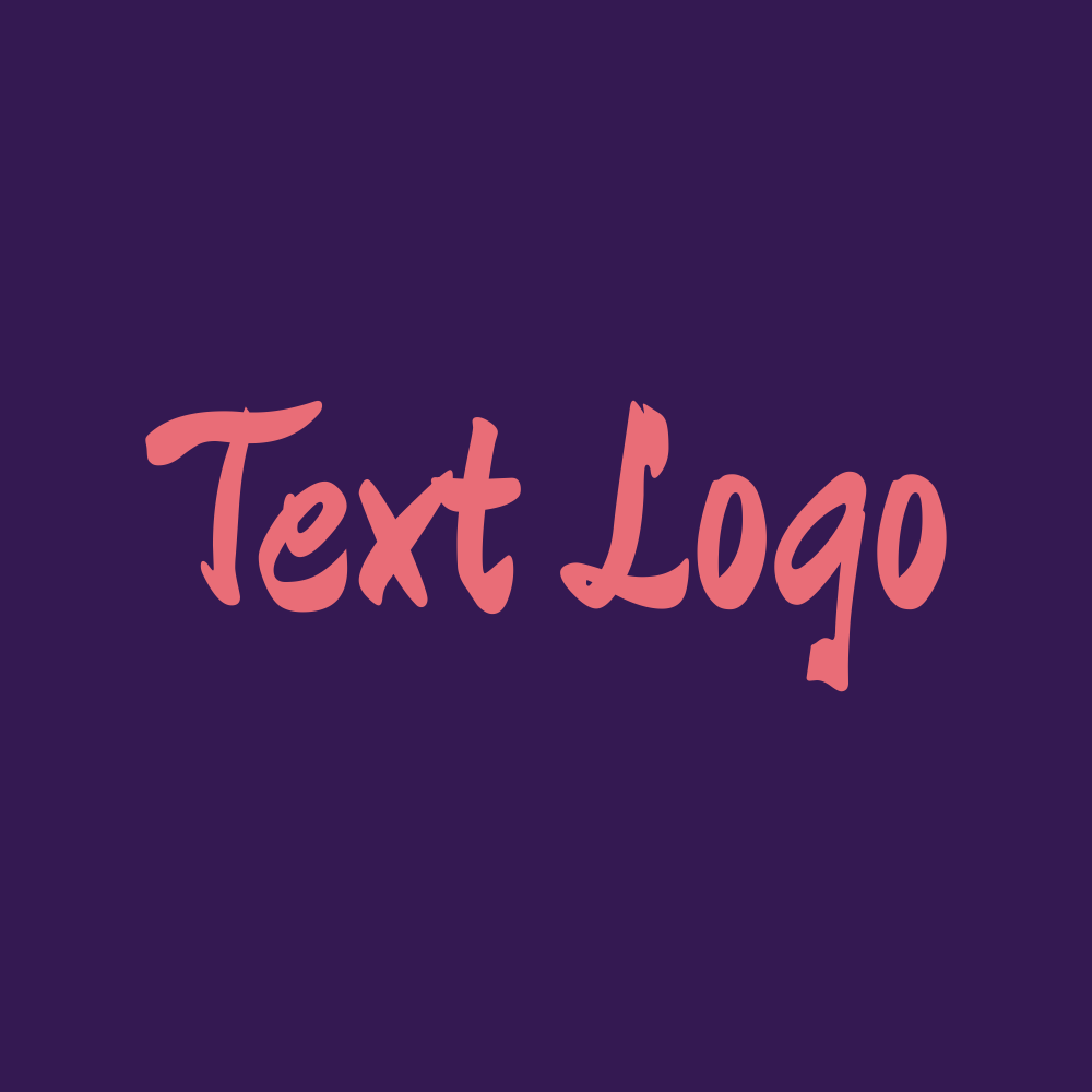 Script font pink text logo design idea.