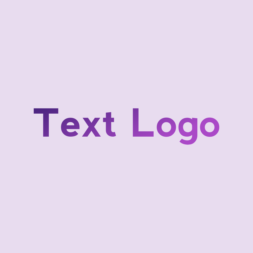Gradient purple text logo generator.