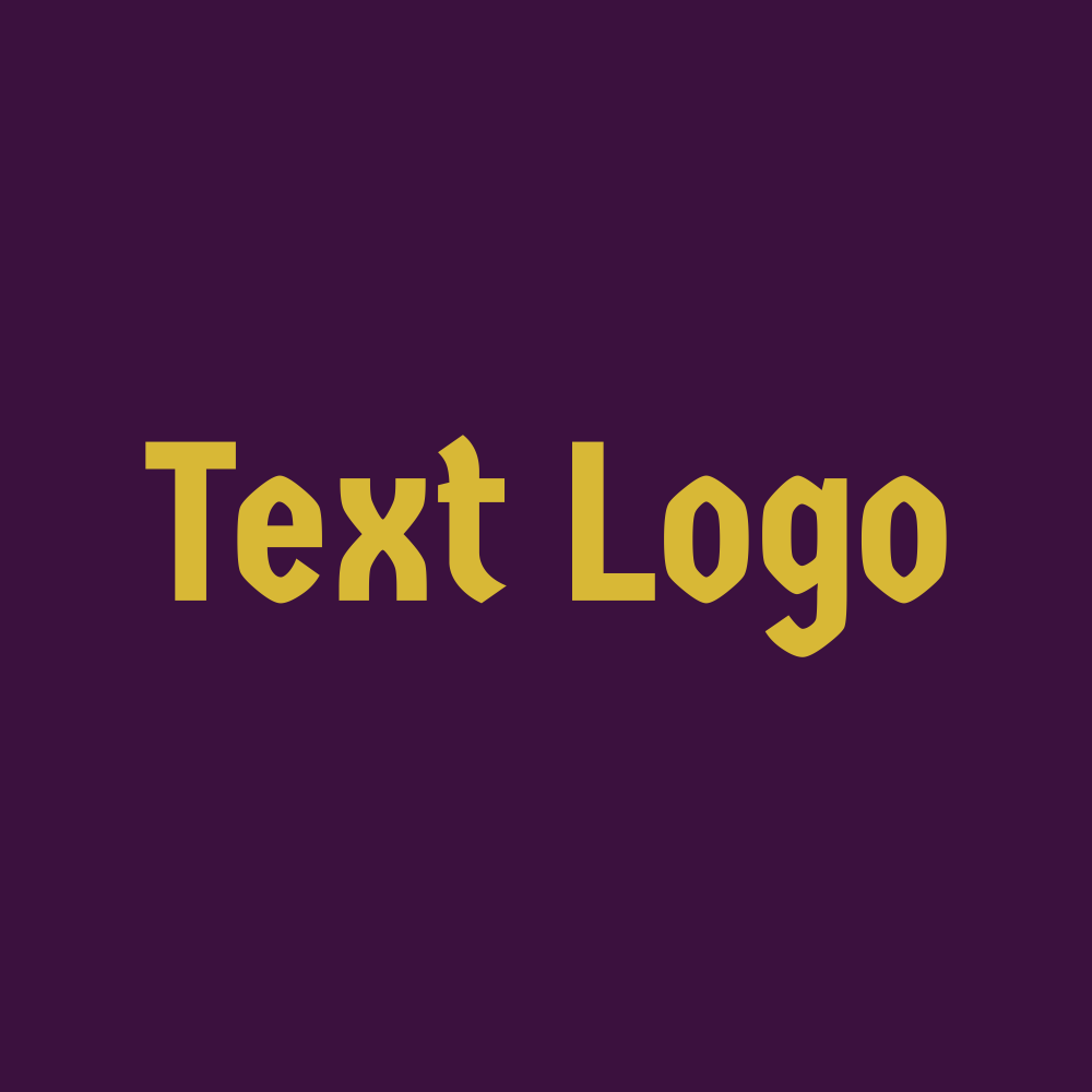 Unique yellow font text logo creator idea.