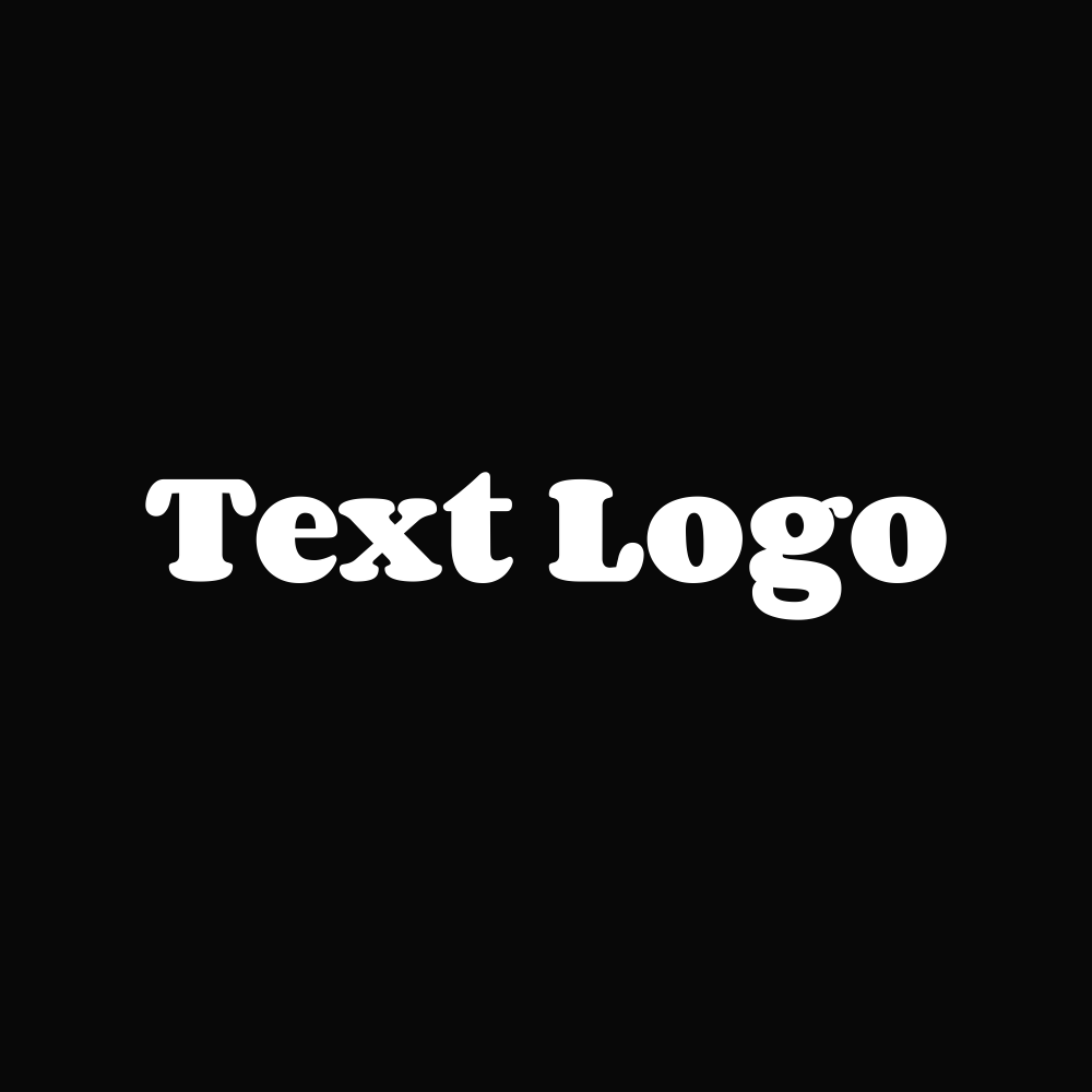 Serif font white text logo design inspiration.