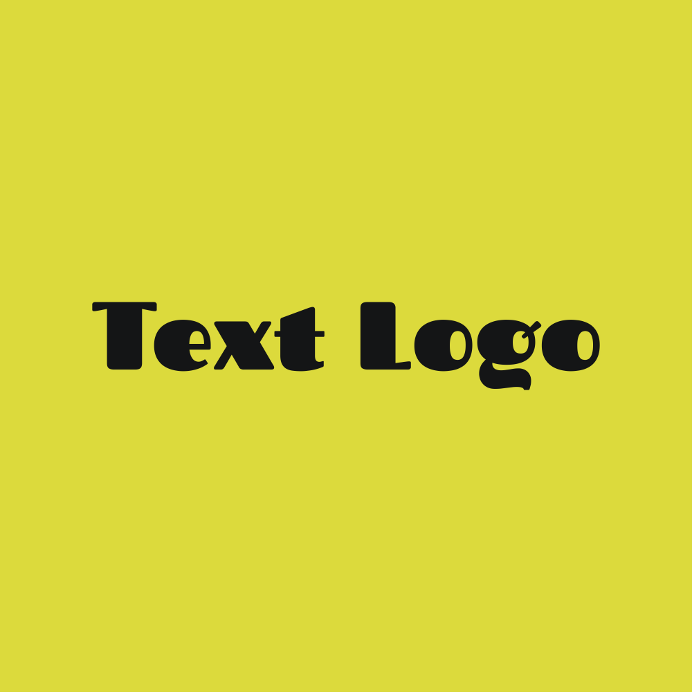 Retro font yellow text logo idea for modern branding.