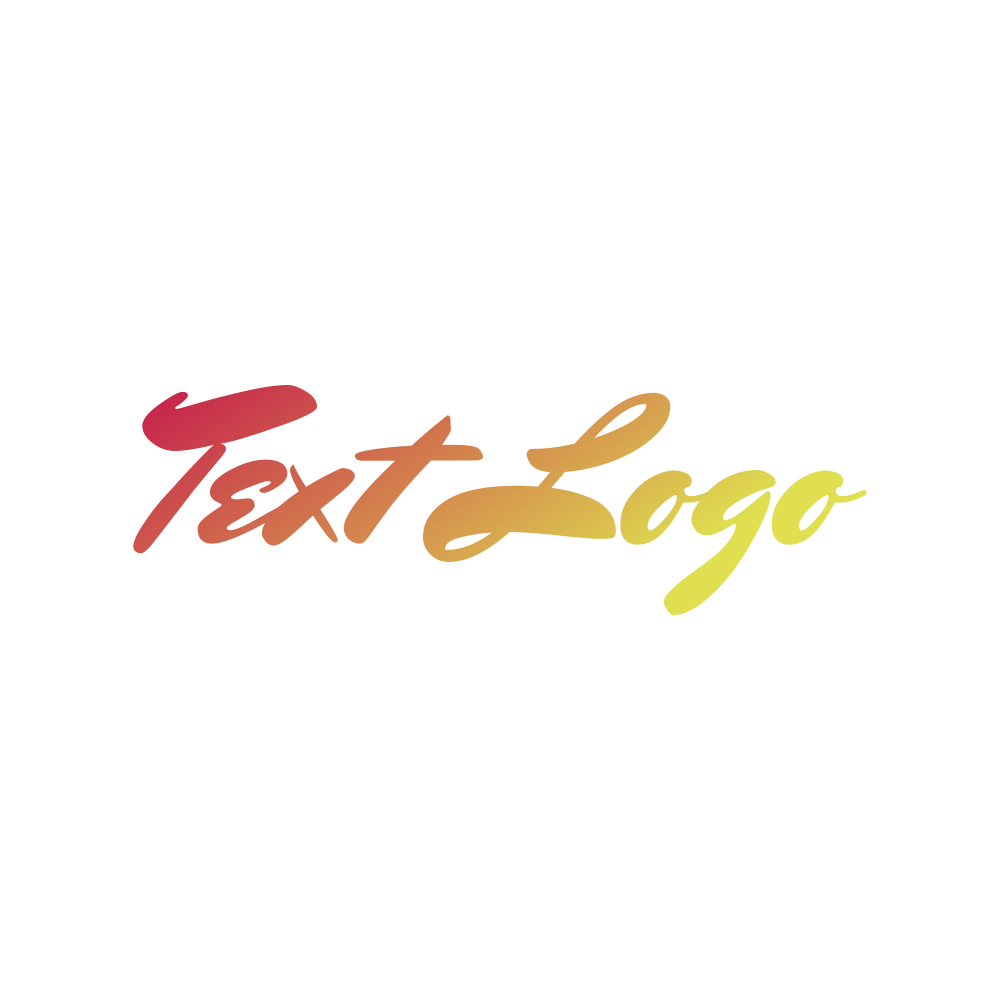 Red orange yellow text logo design idea without watermark.