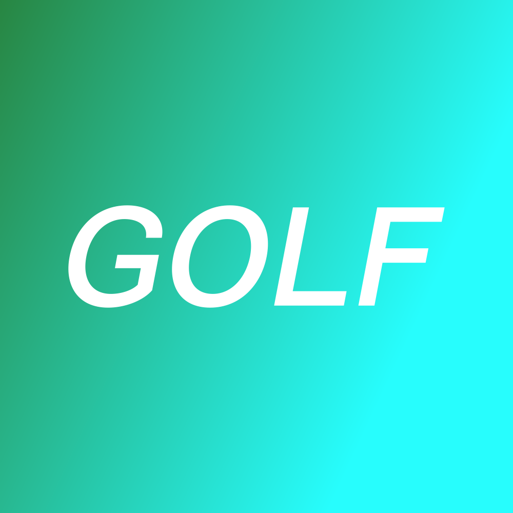 Italic font golf text logo creator idea.