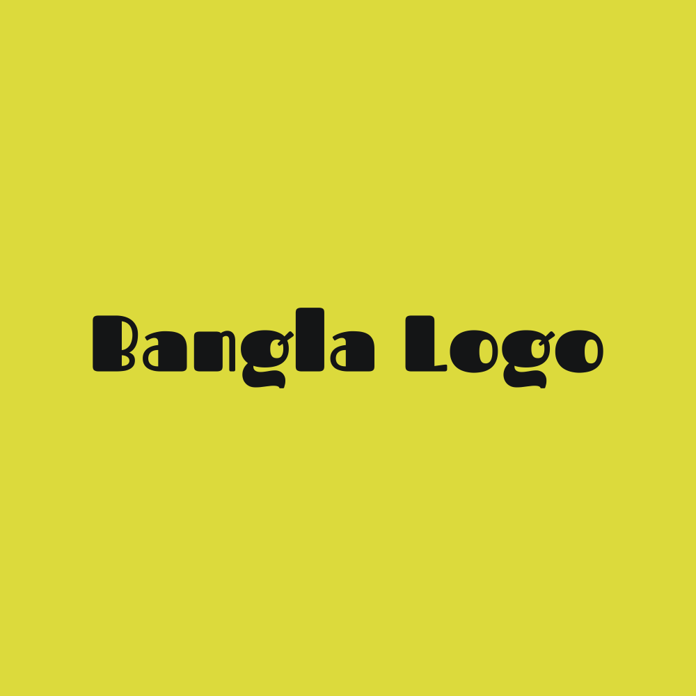 Art deco font Bangla logo design.